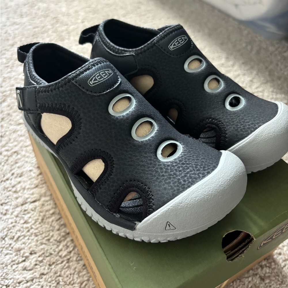 Keen Black and Gray Water Shoes with Protective Toe Cap